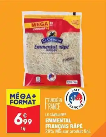 ALDI Emmental français râpé le cavalier offre