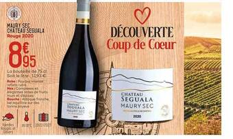 Bi1 Maury sec château seguala rouge 2020 offre