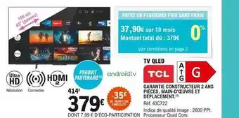 E.Leclerc Tv qled tcl 43 offre