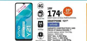 E.Leclerc Smartphone y21 vivo offre