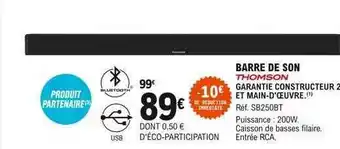 E.Leclerc Barre de son thomson offre