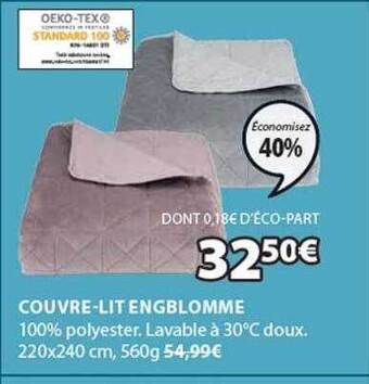 JYSK Couvre-lit engblomme offre