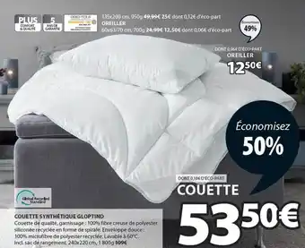 JYSK Couettes synthétique gloptind offre