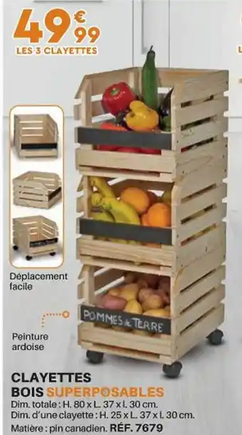 Shopix Clayettes bois superposables offre