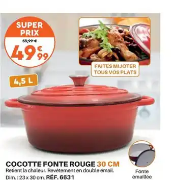 Cocotte fonte rouge