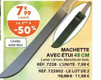 Machette avec étui 45 cm