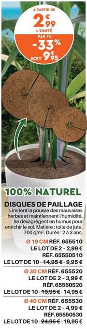 Shopix Disques de paillage offre