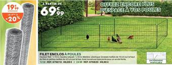 Shopix Filet enclos à poules offre