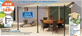 Auvent de terrasse style rétro