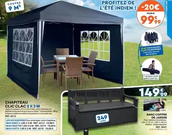 Shopix Chapiteau clic clac 3 x 3 m offre