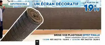 Shopix Brise-vue plastique effet paille offre