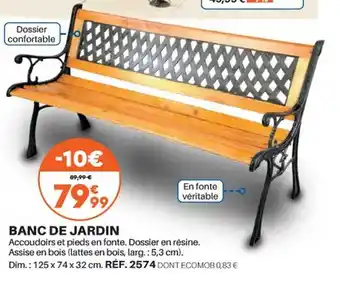 Shopix Banc de jardin offre