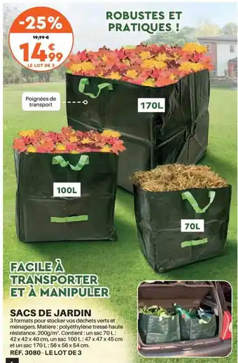 Shopix Sacs de jardin offre