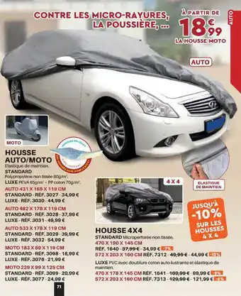 Shopix Housse auto-moto, housse 4x4 offre
