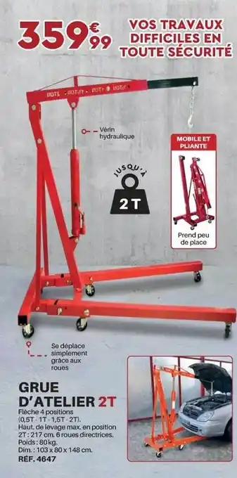 Grue d'atelier 2t