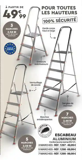 Shopix Escabeau aluminium offre