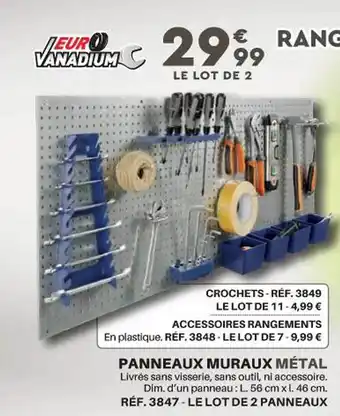 Panneaux muraux métal
