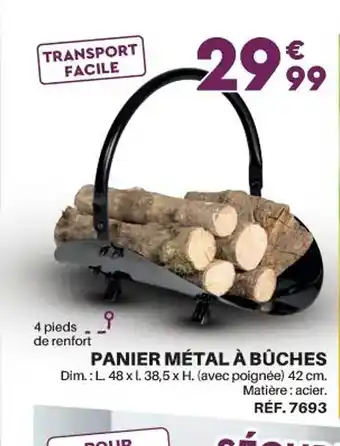 Shopix Panier métal à bûches offre