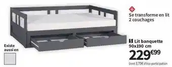 Conforama Lit banquette 90 x 190 cm offre