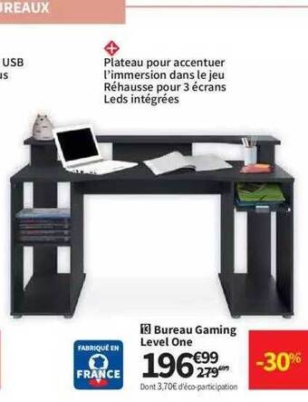 Conforama Bureau gaming level one offre