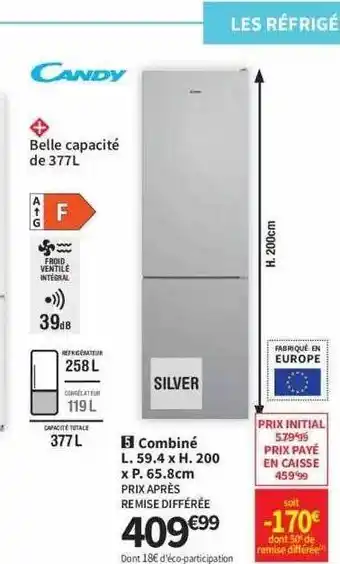 Conforama Combiné candy offre
