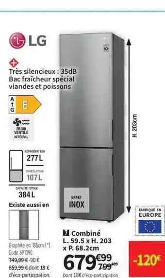 Conforama Combiné lg offre