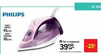 Conforama Fer à repasser philips offre