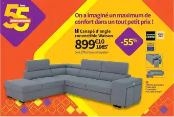 Conforama Canapé d'angle convertible watson offre
