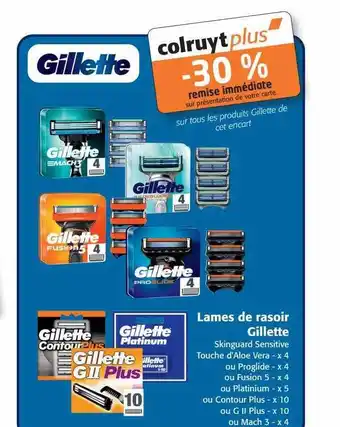 Colruyt Lames de rasoir gillette offre