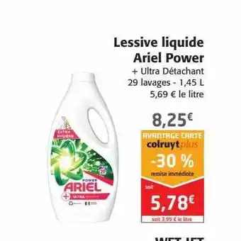 Colruyt Lessive liquide ariel power offre