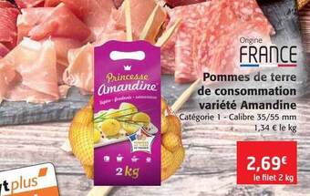 Colruyt Pommes de terre de consommation variété amandine offre