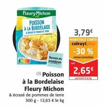 Colruyt Poisson à la bordelaise fleury michon offre