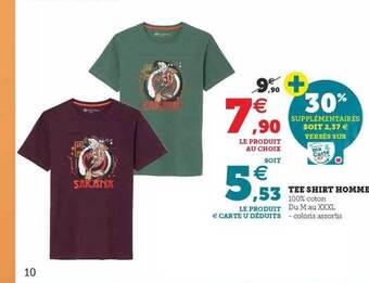 Hyper U Tee shirt homme offre