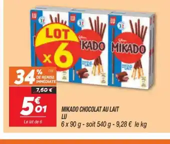 Netto Lu Mikado Chocolat Au Lait offre