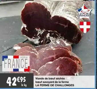 Migros Viande de boeuf séchée boeuf savoyard de la ferme la ferme de challonges offre