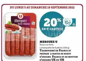 Super U Merguez u offre