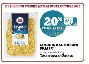 Super U Linguine aux oeufs frais u offre