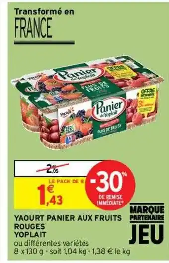 Intermarché Hyper Yaourt panier aux fruits rouges yoplait offre