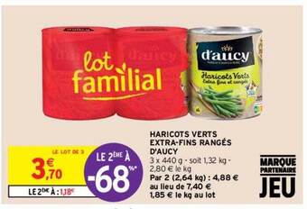 Intermarché Hyper Haricots verts extra-fins rangés d'aucy offre