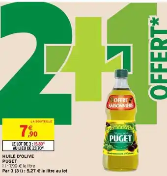 Intermarché Hyper Huile d'olive puget offre