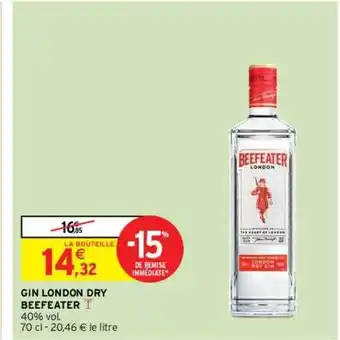 Intermarché Hyper Gin london dry beefeater offre