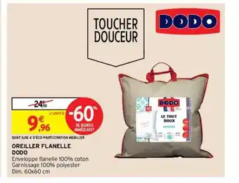 Intermarché Hyper Oreiller flanelle dodo offre