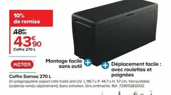 Castorama Coffre samoa 270l keter offre
