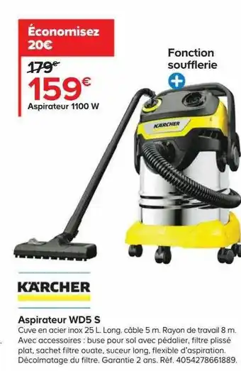 Castorama Aspirateur 1100 w wd5 s kärcher offre