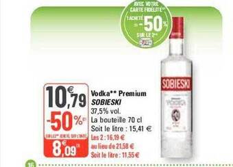 G20 Vodka premium sobieski offre