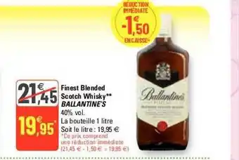G20 Finest blended scotch whisky ballantine's offre
