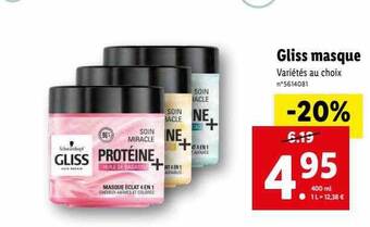 Lidl Masque gliss offre