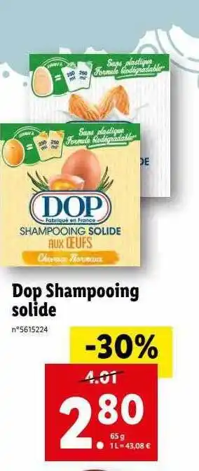 Lidl Shampooing solide dop offre