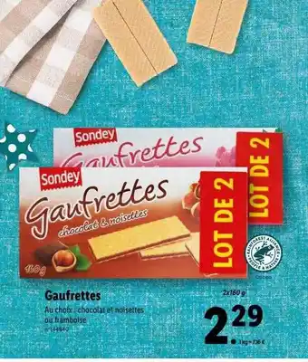 Lidl Gaufrettes sondey offre