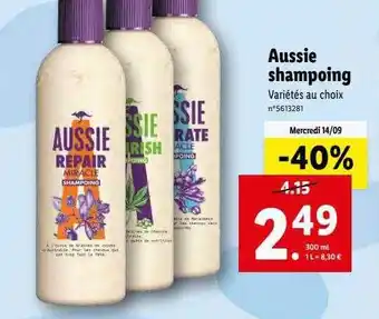 Lidl Shampoing aussie offre
